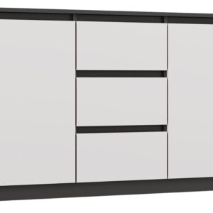 Komoda Malwa 2D3S ANTRACYT BIAŁY