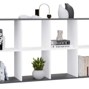 Regał Malax 2X4 ANTRACYT BIAŁY