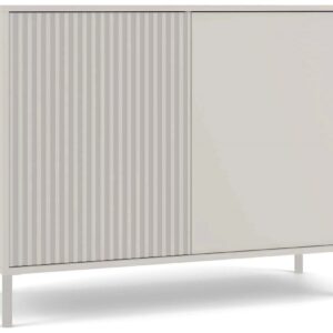 Komoda KAMARO 2D SLIM/GŁADKI KASZMIR Lamele Front Ryflowany + Klasyczny