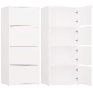 Komoda ALMA BIAŁA Szafka 4 Drzwi 4 Półki