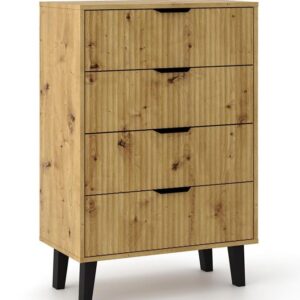 Komoda Scandi 4S SLIM DĄB ARTISAN