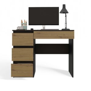 Biurko Mijas LEWE ANTRACYT DĄB ARTISAN