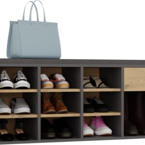 Szafka Na Obuwie Buty Otwarta TALLIN ANTRACYT DĄB ARTISAN Do Przedpokoju