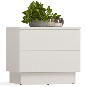 Szafka Nocna AMBER 2S Stolik Nocny 2 Szuflady Do Sypialni KASZMIR Beż