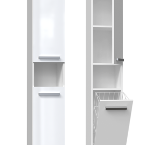 Słupek łazienkowy Nel III BIAŁY POŁYSK