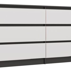 Komoda Malwa M6 140 ANTRACYT / BIAŁY