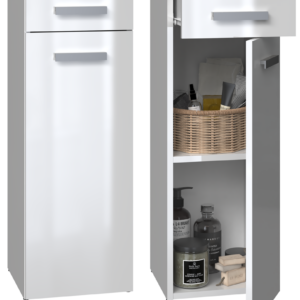 Słupek łazienkowy Nel V DS BIAŁY POŁYSK