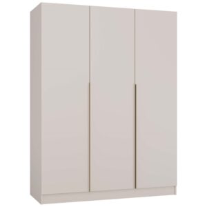 SZAFA SENSO 3D 150 CM 3 DRZWI ZŁOTE UCHWYTY DO SALONU SYPIALNI KASZMIR BEŻ