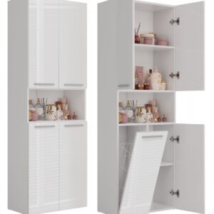 Słupek łazienkowy Nel 1K/DK BIAŁY POŁYSK